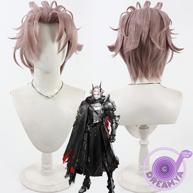 Anime Cosplay Wig Heat Resistant - Theresis Cosplay-Perücke, Arknights, rosa, kurzes Kunsthaar,