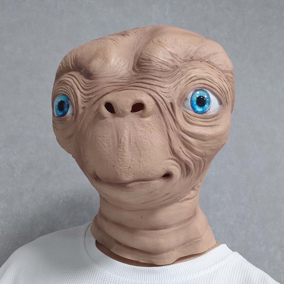 Latex Alien Mask Realistic - Realistische ET-Alien-Latexmaske für Halloween, Karneval, Party,