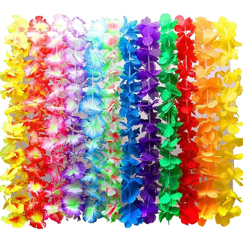 Glow In The Dark Party Glasses - 6/12/24 Stück Hawaiianische Blumenketten Party-Blumenkette Bunte