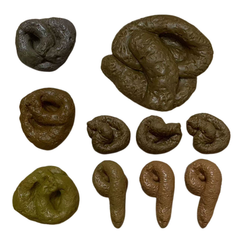 Fake Poop Gag Gift - 10 Stück realistische Fake-Kot-Requisiten für Scherze,