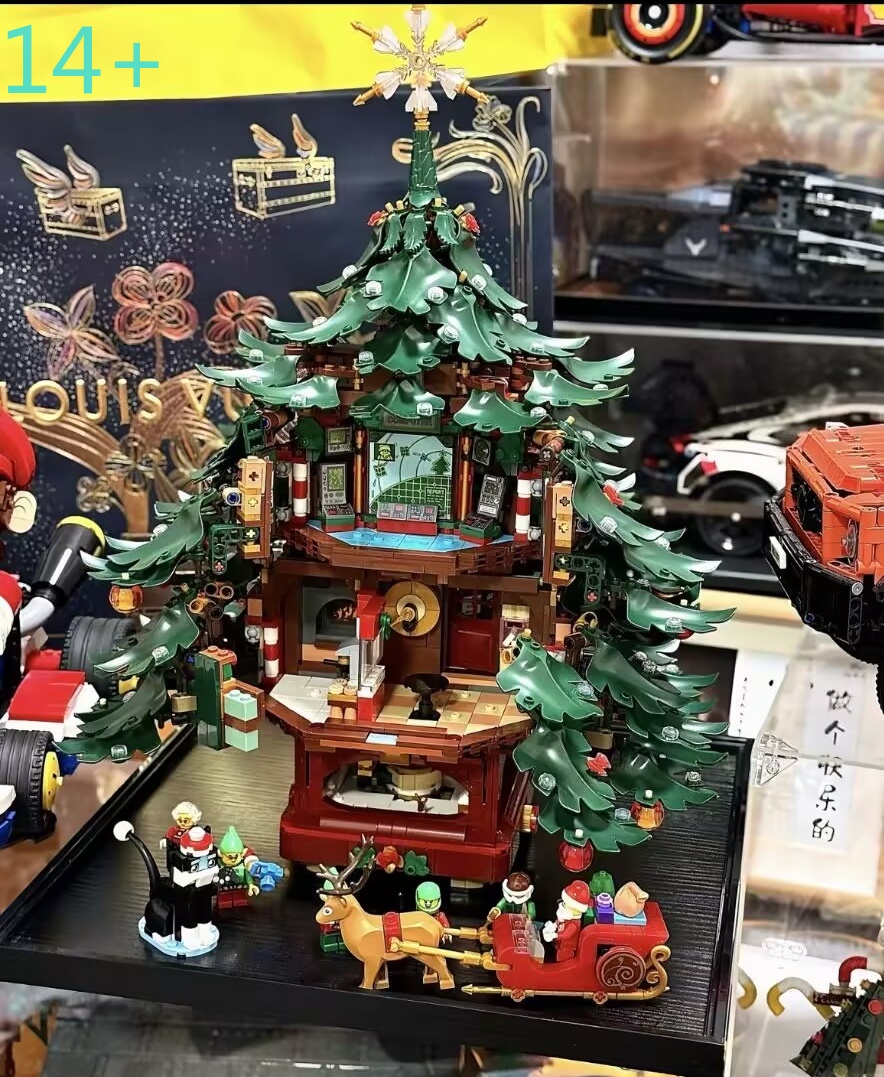 Novelty Gifts - Die Günstigste 3171-teilige Weihnachts-Familienbaum-Dekoration Bausteine Modell-Bausteine