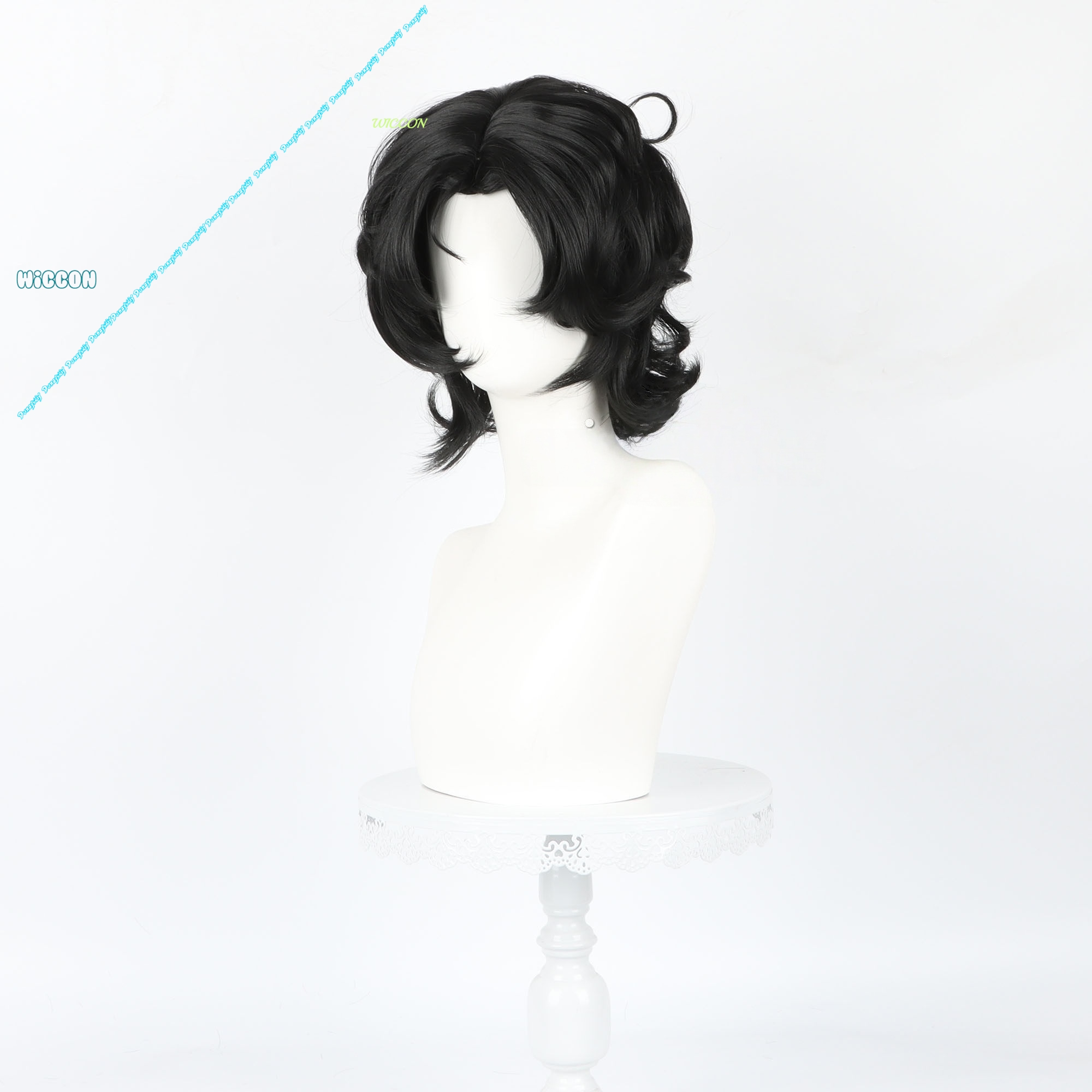 Anime Cosplay Wig Heat Resistant - Herren Pierrot Narren Harlekin Weiße Kurze