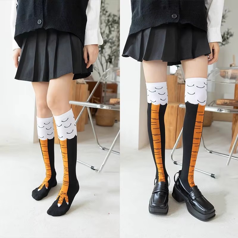 Funny Chicken Leg Socks - 1/2/3Pcs Lustige Huhn Pfote Strumpf Über-knie