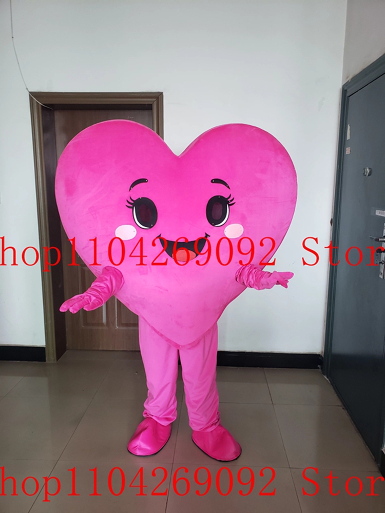 Costumes - Liebliches Rosa Herz-Maskottchen-Kostüm Cartoon Anime Cosplay