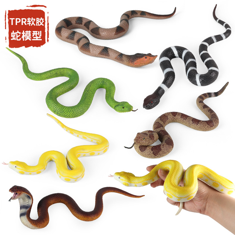 Prank Toys - Simulation weiches Gummi Tier goldene Python