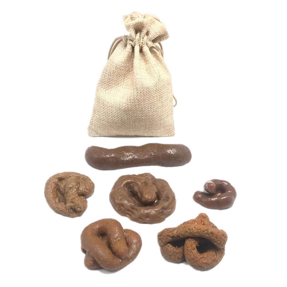 Fake Poop Gag Gift - 6 Stück Turd Tricky Antistress Scherzartikel