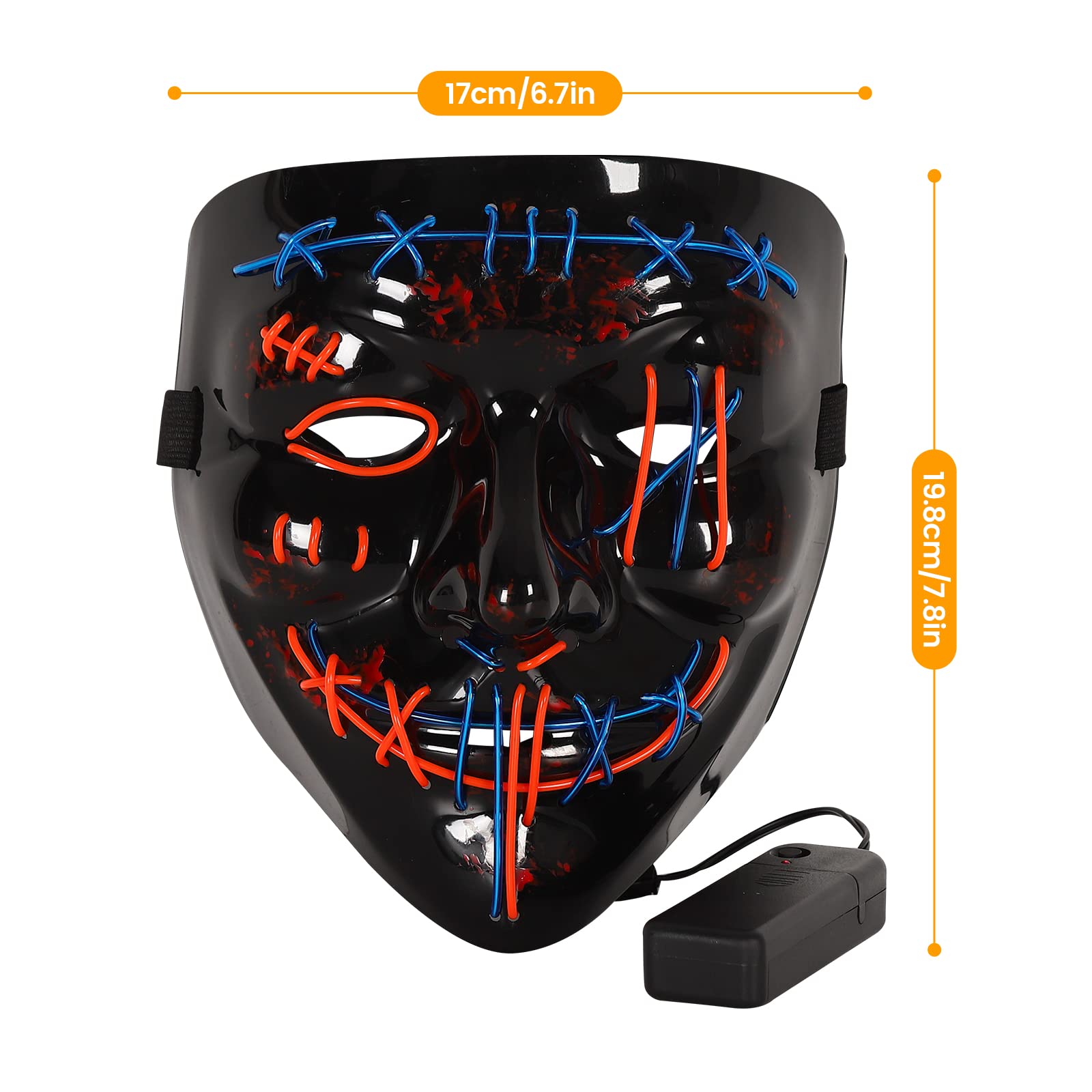 3er-Pack Halloween Gruselmaske – Led Purge Mask Halloween Bewertung und Preis