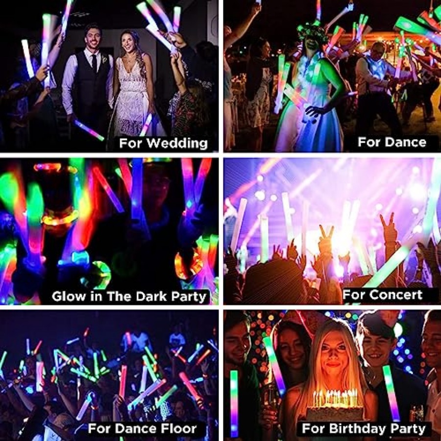 Schaumstoff-Leuchtstäbe im Gro – Flashing Led Foam Sticks Party Bewertung und Preis