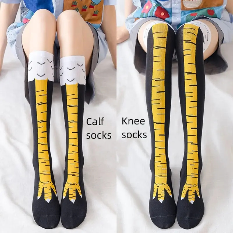 1/2/4 Paar Damen Kniestrümpfe  – Funny Chicken Leg Socks Bewertung und Preis