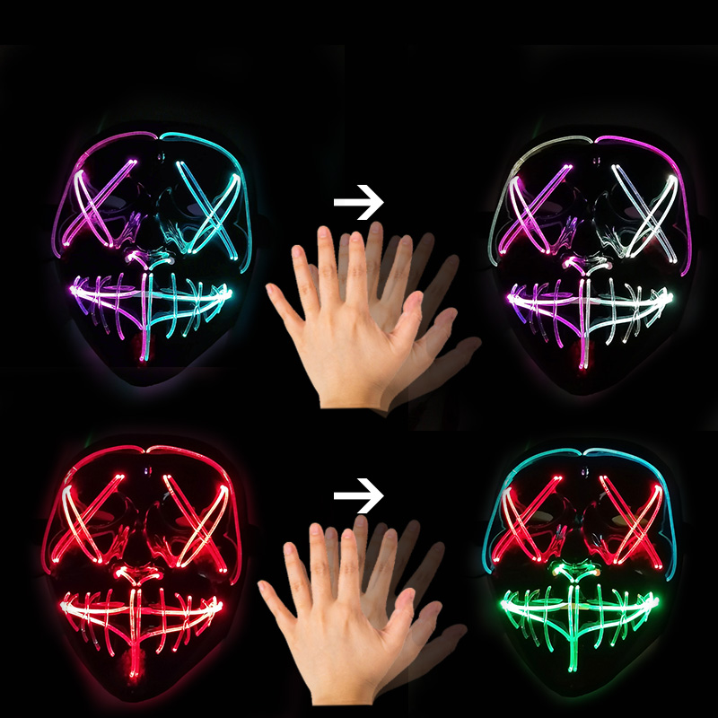 Gestensteuerbare LED-Maske Leu – Led Purge Mask Halloween Bewertung und Preis
