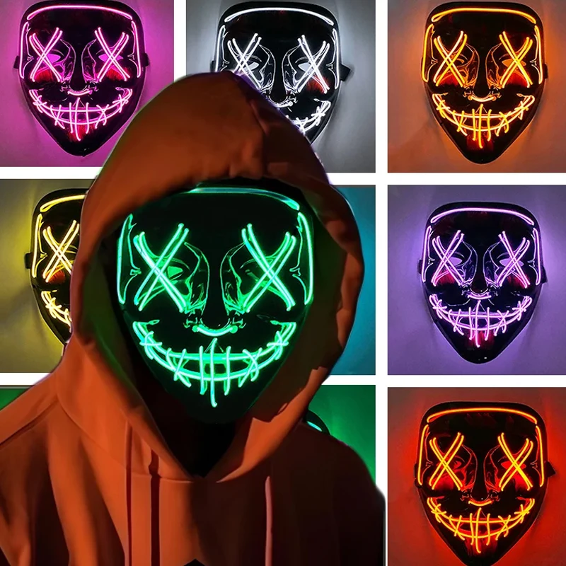 Gruselige Halloween Cosplay le – Led Purge Mask Halloween Bewertung und Preis