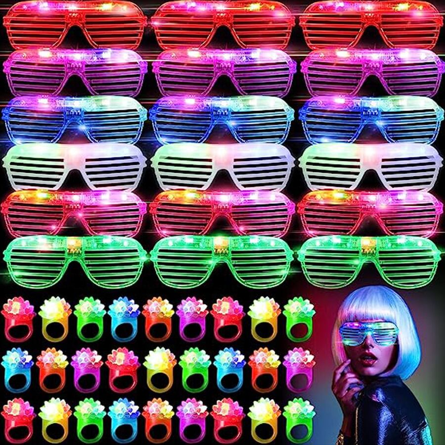 10–50 Stück LED-Brille, leucht – Glow In The Dark Party Glasses Bewertung und Preis