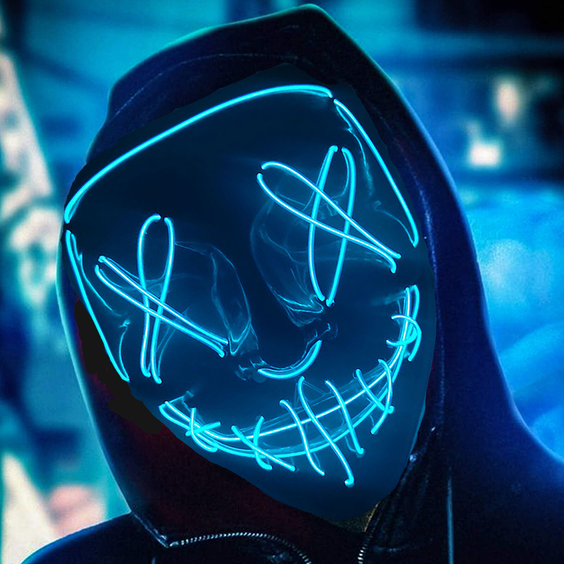 Glowing Cosplay EL Draht neon  – Led Purge Mask Halloween Bewertung und Preis