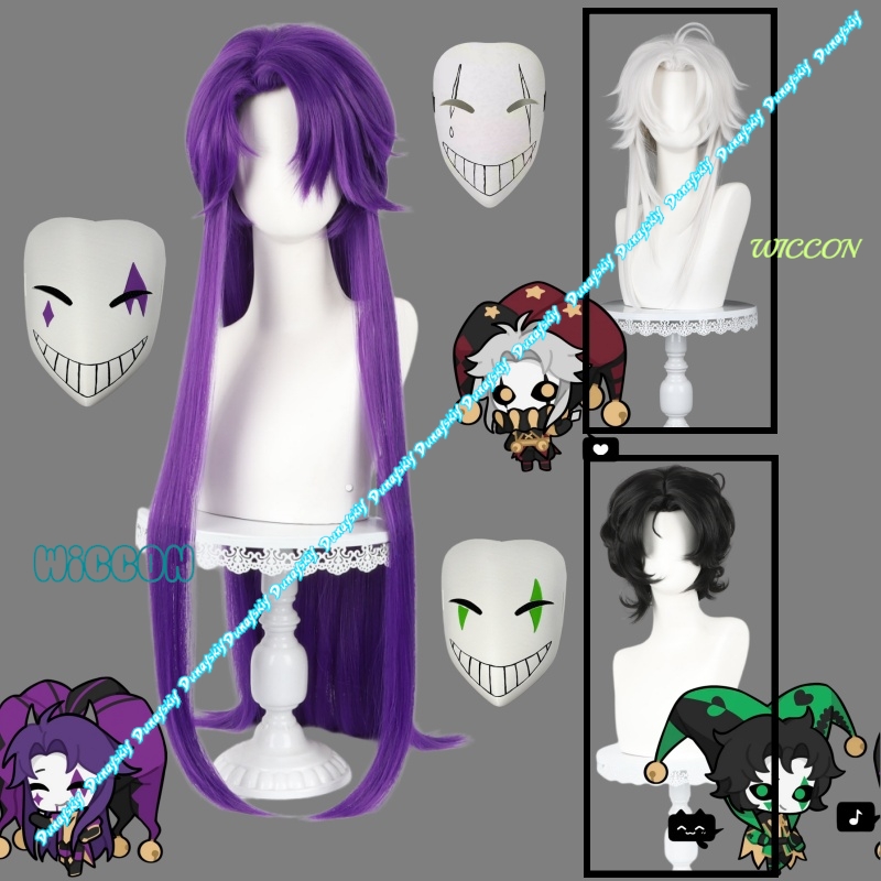 Herren Pierrot Narren Harlekin – Anime Cosplay Wig Heat Resistant Bewertung und Preis