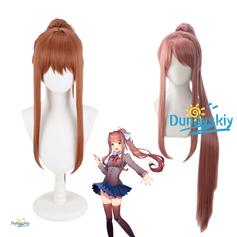 DDLC Monika Charakter-Cosplay- – Anime Cosplay Wig Heat Resistant Bewertung und Preis