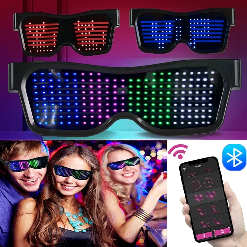 Mehrsprachige LED-Brille, Blue – Glow In The Dark Party Glasses Bewertung und Preis